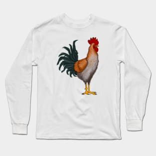 Cute Rooster Drawing Long Sleeve T-Shirt